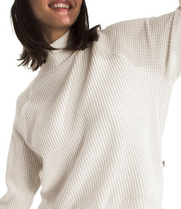 The North Face Women's Mock Neck Chabot Pullover in White Dune