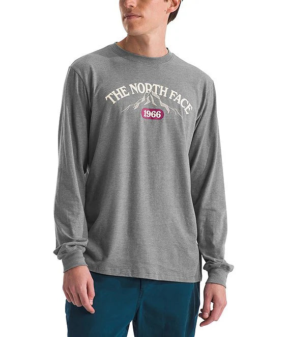 The North Face Men’s Varsity LS Tee in Medium Grey Heather