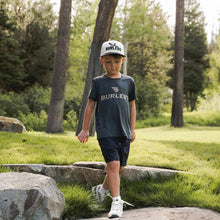 Load image into Gallery viewer, Burlebo Youth Go To SS Tee with Flying B Logo in Gun Metal Grey