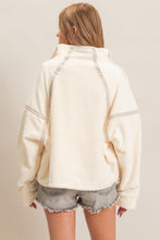 Load image into Gallery viewer, I'm All You Need 1/2 Zip Fleece Pullover in Ivory