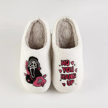 Load image into Gallery viewer, No You Hang Up Scary Movie Ghost Face Slippers