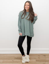 Load image into Gallery viewer, Living For Today Ribbed Waffle Pullover in Silky Pine