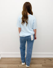 Load image into Gallery viewer, Lulu Mac Polka Dot Logo SS Tee in Chambray