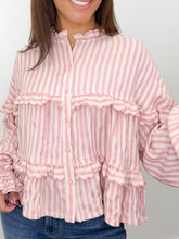Load image into Gallery viewer, Time To Go Stripe Reversible Flowy Boho Top