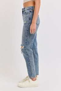 Hideaway Distressed Mom Jeans