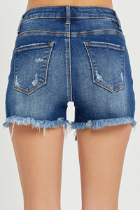 Hard Fought High Rise Denim Shorts