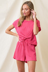 My Summer Top & Short Set Fuchsia