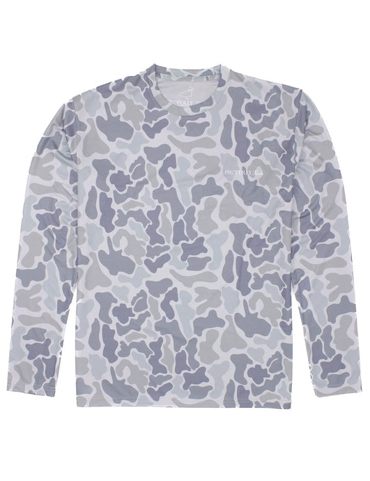 Properly Tied Men's Sportsman Performance Tee LS Polar Camo