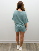 Load image into Gallery viewer, Keep You Thinking SS Top &amp; Shorts Set in Jade