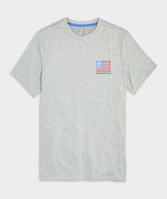 Load image into Gallery viewer, Vineyard Vines Fishing US Flag SS Harbor Tee