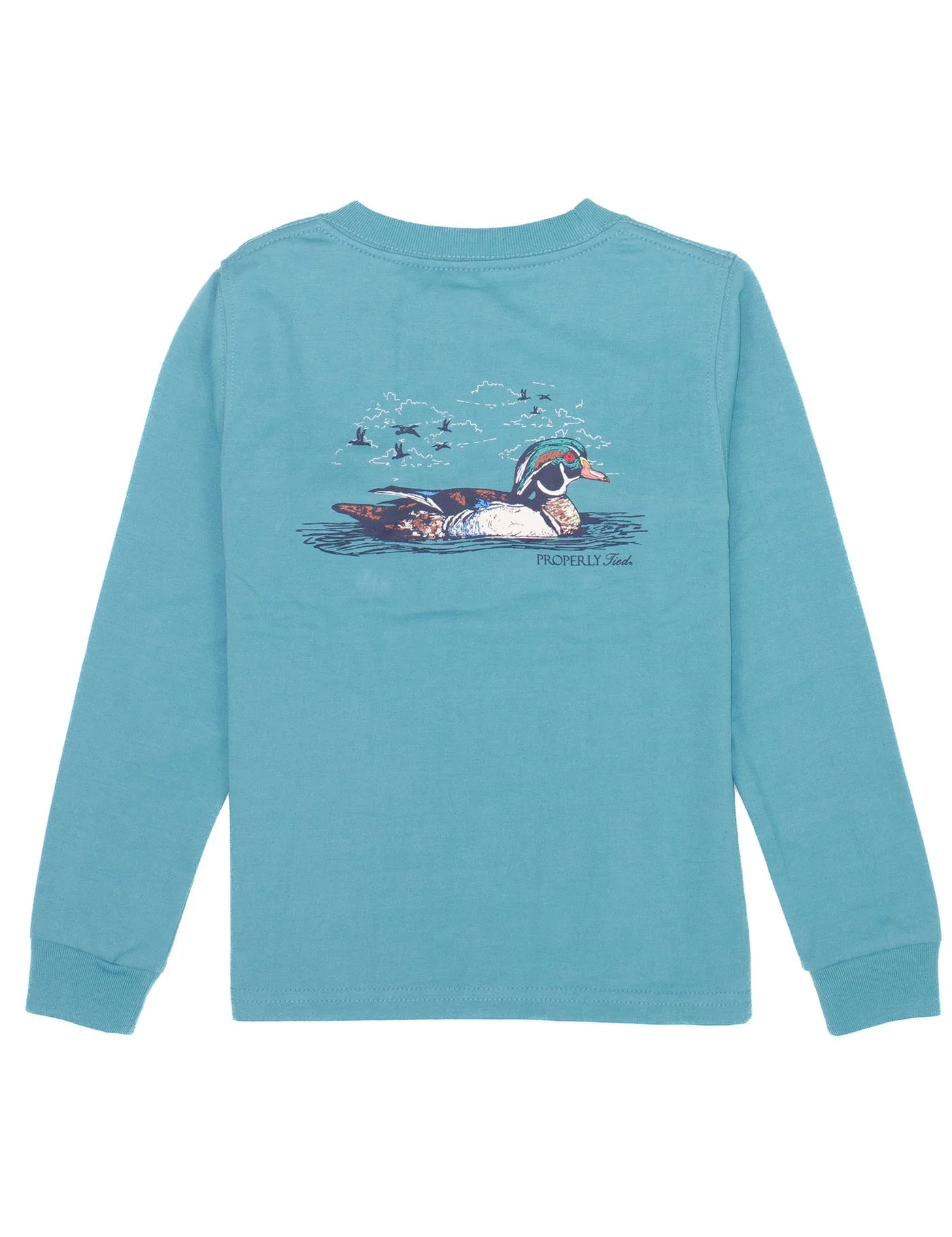 Properly Tied Boys Wood Duck LS Tee