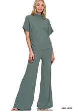 Load image into Gallery viewer, One of Them Girls Mock Neck Sweater Top &amp; Pants Set in Ash Jade