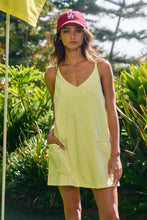 Load image into Gallery viewer, Worth Living Sporty Mini Dress in Washed Yellow