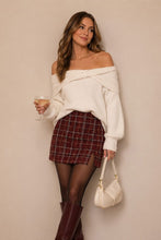 Load image into Gallery viewer, With Me Twist Foldover Off-Shoulder Sweater in Cream