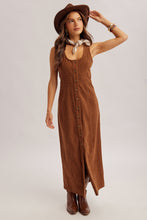 Load image into Gallery viewer, Saying My Name Button Down Corduroy Maxi Dress