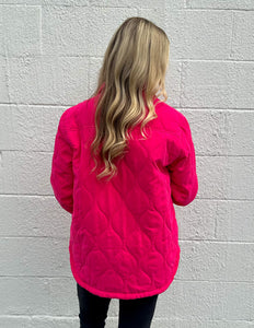 Pink Days Forever Quilted Pocket Jacket