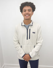 Load image into Gallery viewer, Vineyard Vines Bonfire Fleece Quarter-Zip in Stone