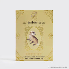 Load image into Gallery viewer, Harry Potter x Kitsch Hufflepuff Satin-Wrapped Hair Towel