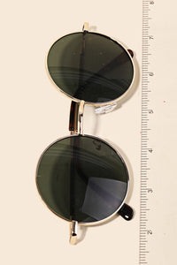 Retro Round Sunglasses Black/Black