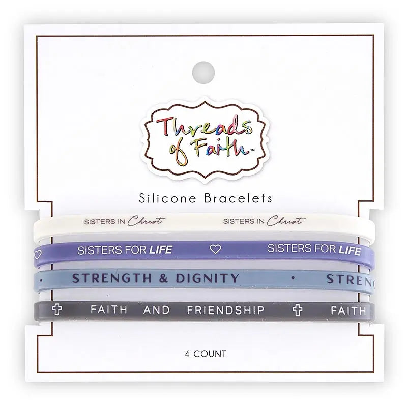 Sisters in Christ Silicone Bracelet Set