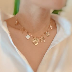 Big Heart 7 Charm Necklace