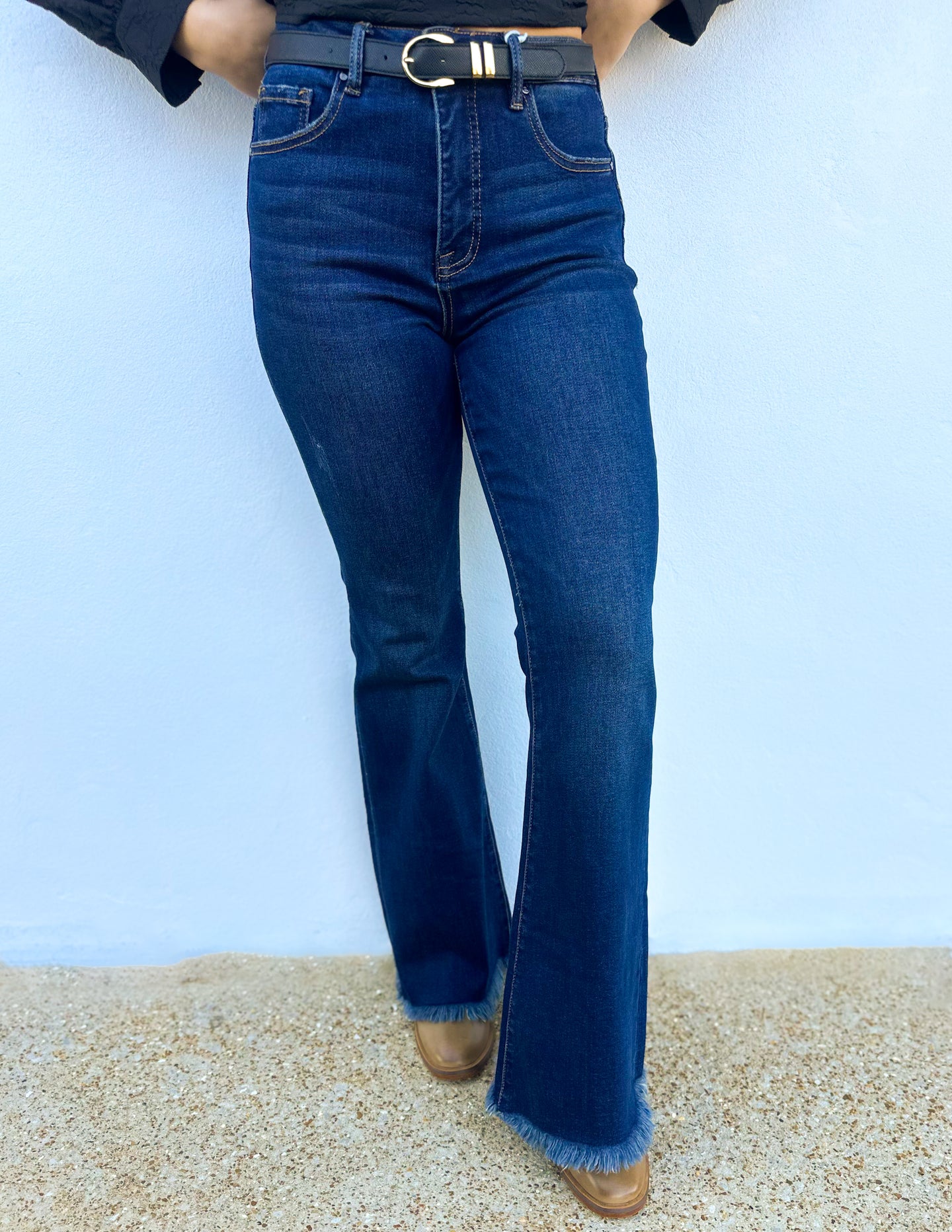 My Winter Wish Tummy Control High Rise Flare Jeans