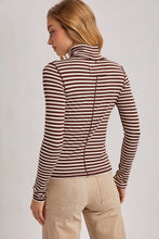 Load image into Gallery viewer, If I Should Stay Striped Turtleneck LS Top