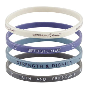 Sisters in Christ Silicone Bracelet Set