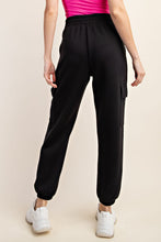 Load image into Gallery viewer, Lost in My Fairy Tale Scuba Cargo Joggers Black