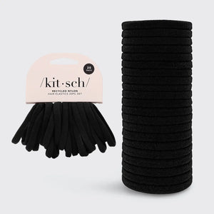 Kitsch Eco-Friendly Nylon Elastics 20pc Set in Black