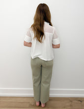 Load image into Gallery viewer, Want It All Linen Lace SS Blouse Top