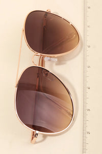 Oversized Double Bridge Fashion Aviator Sunglasses Orange