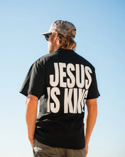 Load image into Gallery viewer, 'Jesus Is King' SS Tee in Black