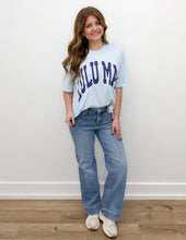 Load image into Gallery viewer, Lulu Mac Polka Dot Logo SS Tee in Chambray