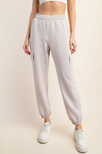 Lost in My Fairy Tale Scuba Cargo Joggers Mocha Cream