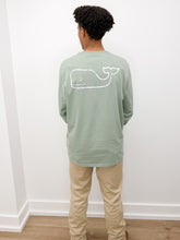 Load image into Gallery viewer, Vineyard Vines Vintage Whale LS Tee in Dune Grass