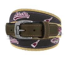 Load image into Gallery viewer, MSU Men's Collegiate Stadium Woven Ribbon Belt