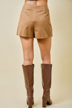 Load image into Gallery viewer, Doesn't Add Up High Waisted Suede Mini Wrap Skort