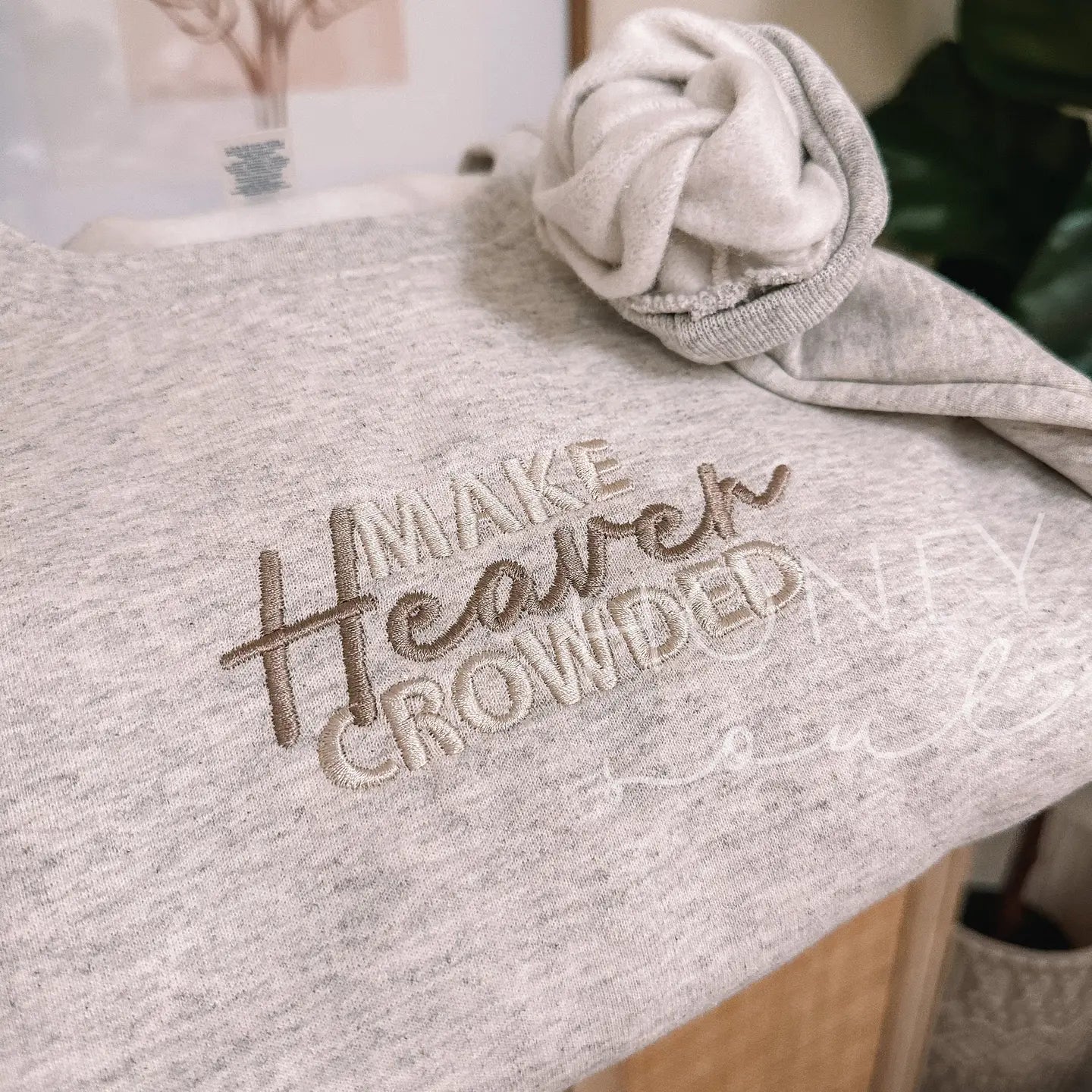 Make Heaven Crowded Embroidered Sweatshirt