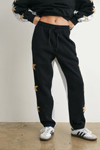 Load image into Gallery viewer, Don't Let Me Down Color Sweatpants with Star Detail in Black/Grey