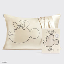 Load image into Gallery viewer, Kitsch &amp; Mickey and Minnie Mrs. Mouse Standard Satin Pillowcase