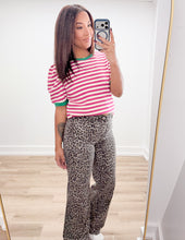 Load image into Gallery viewer, Don't Blame Me Striped Puff Sleeve Top in Rose