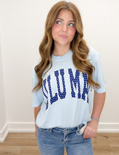 Load image into Gallery viewer, Lulu Mac Polka Dot Logo SS Tee in Chambray