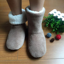 Load image into Gallery viewer, Warm &amp; Cozy Sock Slippers in Camel