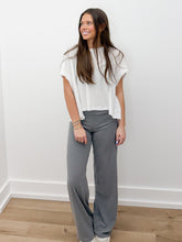 Load image into Gallery viewer, No Time Wide Leg Lounge Pants in LT.Heather Charcoal