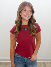 Load image into Gallery viewer, Lulu Mac Baby Doll SS Top in Maroon