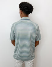 Load image into Gallery viewer, Southern Shirt Co. Men's Hillsboro Stripe Polo Foggy Bay