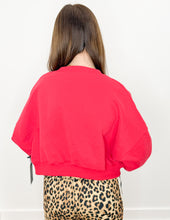 Load image into Gallery viewer, Moving Around Cozy Fleece Oversized Sweatshirt in Cherry