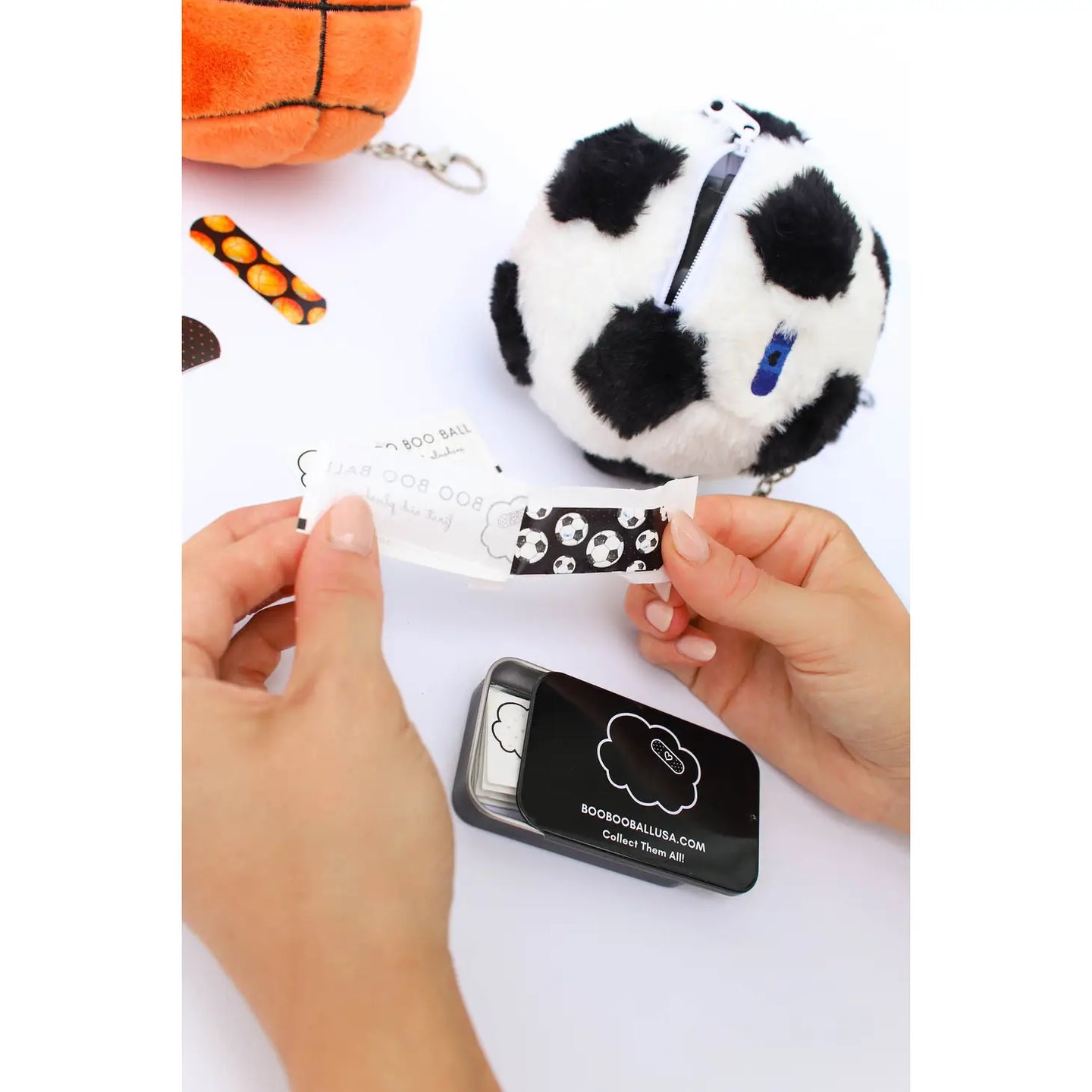 Soccer BooBoo Ball USA Keychain