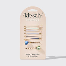 Load image into Gallery viewer, Kitsch Cloud &amp; Gem Bobby Pins 8pc Set in Garden Bouquet